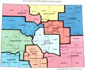 Peace Officer Training Project Region Map